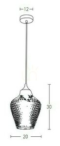 Zambelis Pendant Light Clear Glass Antique Brass E27 20 cm small 1