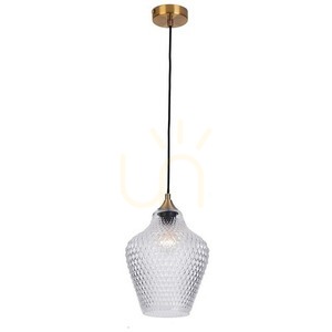Zambelis Pendant Light Clear Glass Antique Brass E27 20 cm small 0