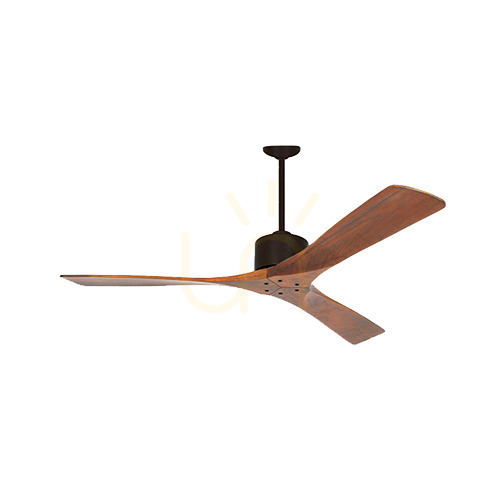 Check Pendant Fan Zambelis Black Matt Cherry Wood Blades 132 cm