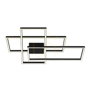 Zambelis LED Ceiling Light 55W 3000K Dimmable Sandy Black Aluminium Acrylic small 3