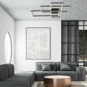 Zambelis LED Ceiling Light 55W 3000K Dimmable Sandy Black Aluminium Acrylic small 0