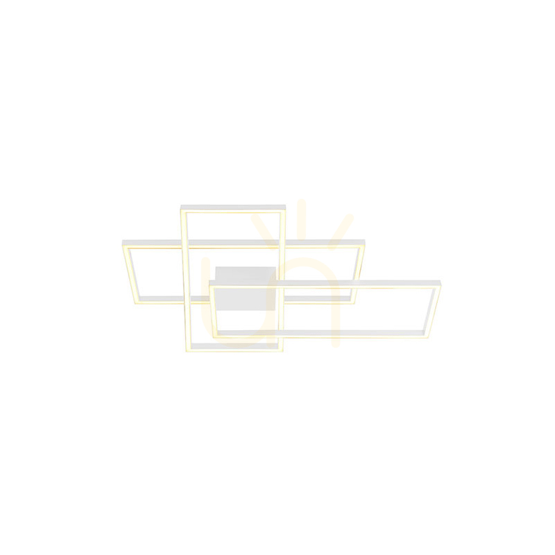 Zambelis LED Ceiling Light 55W 3000K Dimmable Sandy White Aluminium Acrylic