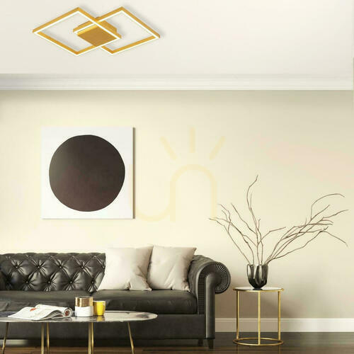 Check Zambelis LED Ceiling Light 25W 3000K Dimmable Gold Matt White Opal Ø46cm