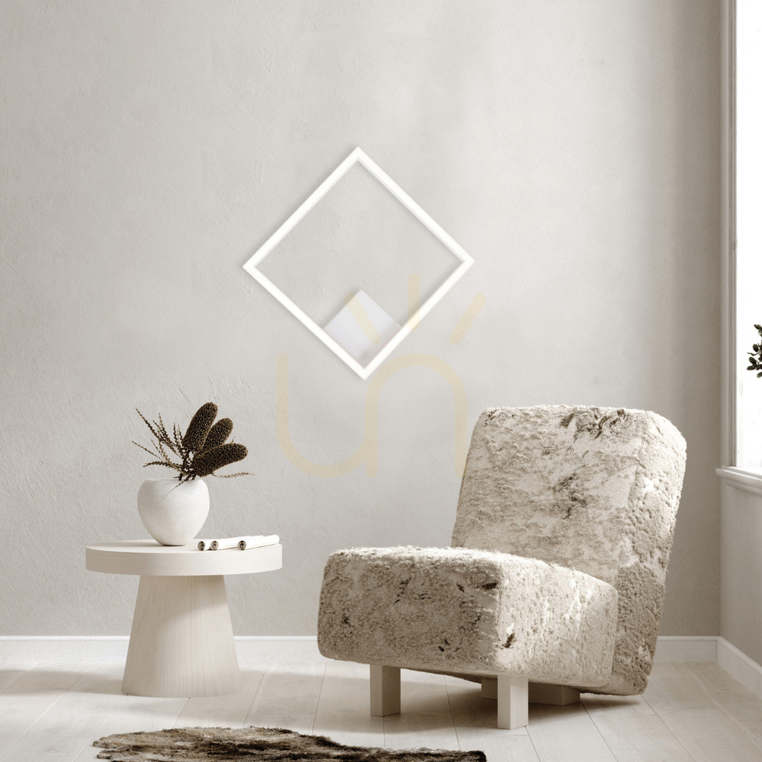 Wall Light Zambelis 12W LED Dimmable Sandy White Aluminium 3000K