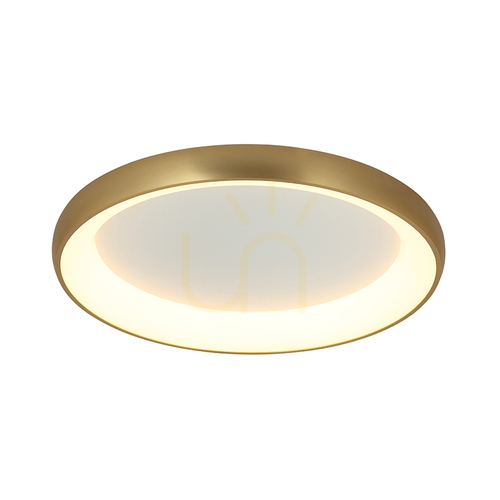 Check Zambelis Ceiling Light LED 60W 3000K Dimmable Brushed Gold 80cm Alu Acrylic