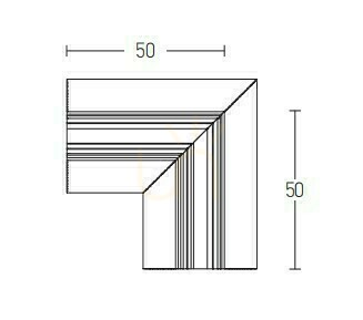 Check Vertical 90° Corner Connector Zambelis 2083B-C1 for 48 V Trimless Magnetic Track, Sandy Black