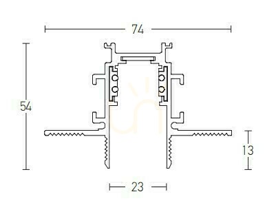 Check Magnetic Trimless Deep Track 1M White ZAMBELIS