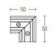 Zambelis 2085B-C2 Horizontal Corner Connector for 48V Magnetic Track, Sandy Black small 1