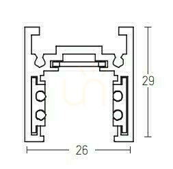 Check Magnetic Ceiling Shallow 1M White ZAMBELIS