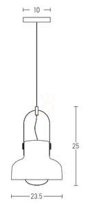 Pendant Light Zambelis White Matt Metal E27 23.5 cm 1L small 1