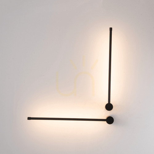 Check Zambelis LED Wall Lamp 12W 3000K Black Matt Aluminum Indoor Wall Light