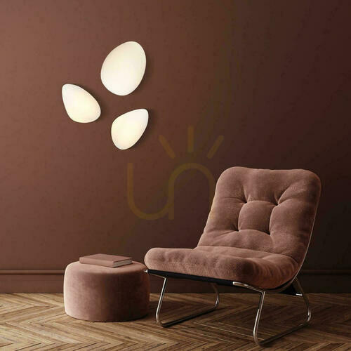 Check Zambelis LED Wall Light 5W 3000K White Metal Opal Glass