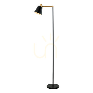 Floor Lamp E27 MAX 25W Iron Black -gold Color Class I ON OFF Switch ZAMBELIS small 1