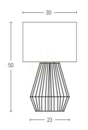 Check Table Lamp E27 MAX 40W Hemp Rope &amp;linen Natural ON OFF Switch ZAMBELIS