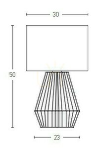 Table Lamp E27 MAX 40W Hemp Rope &amp;linen Natural ON OFF Switch ZAMBELIS small 1