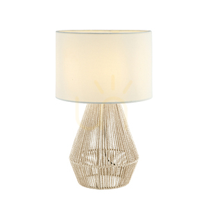 Table Lamp E27 MAX 40W Hemp Rope &amp;linen Natural ON OFF Switch ZAMBELIS small 2