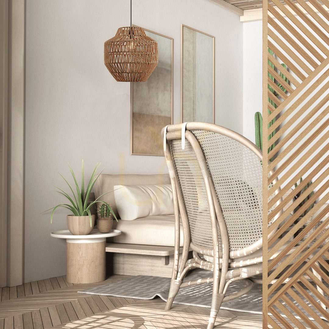 Zambelis Natural Paper Rope Pendant Light E27 40W 40 cm