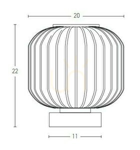 Zambelis 20250 Table Lamp, Ribbed Glass, Antique Brass, E27 max. 25 W, Cord Switch small 2