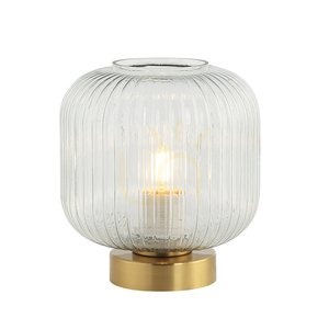 Zambelis 20250 Table Lamp, Ribbed Glass, Antique Brass, E27 max. 25 W, Cord Switch small 3