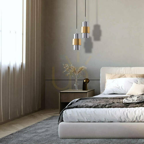 Check Zambelis Pendant Light E27 Gold Matt Chrome Glass 13 cm