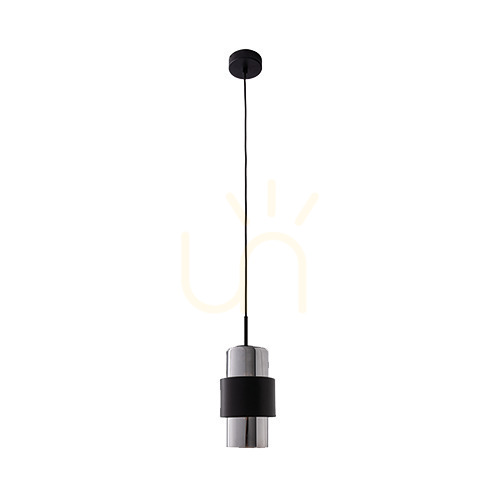 Check Pendant Light Zambelis Black Matt Chrome Glass E27 40W 13 cm