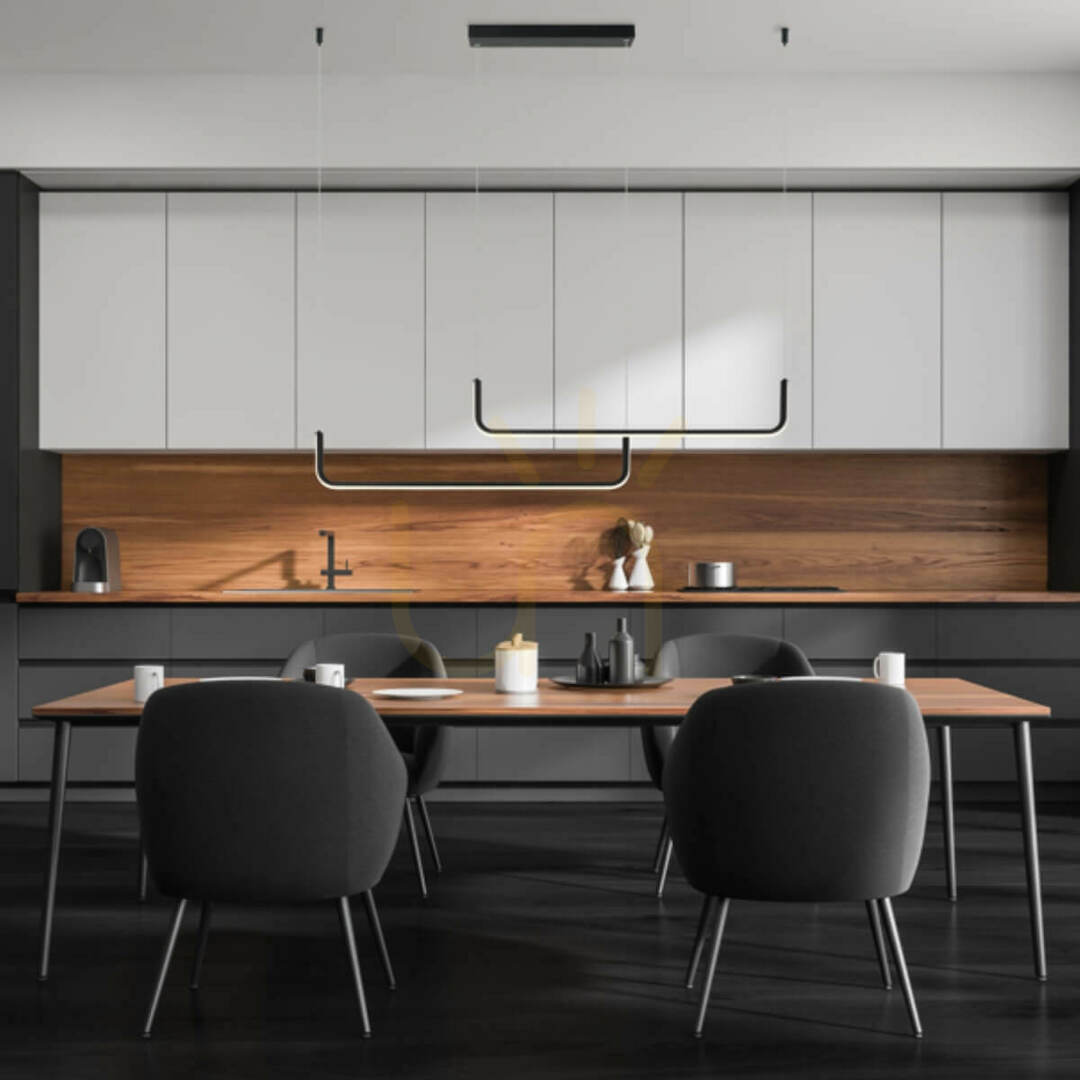 Zambelis LED Pendant Light 40W 3000K Black Matt Aluminum Silicone