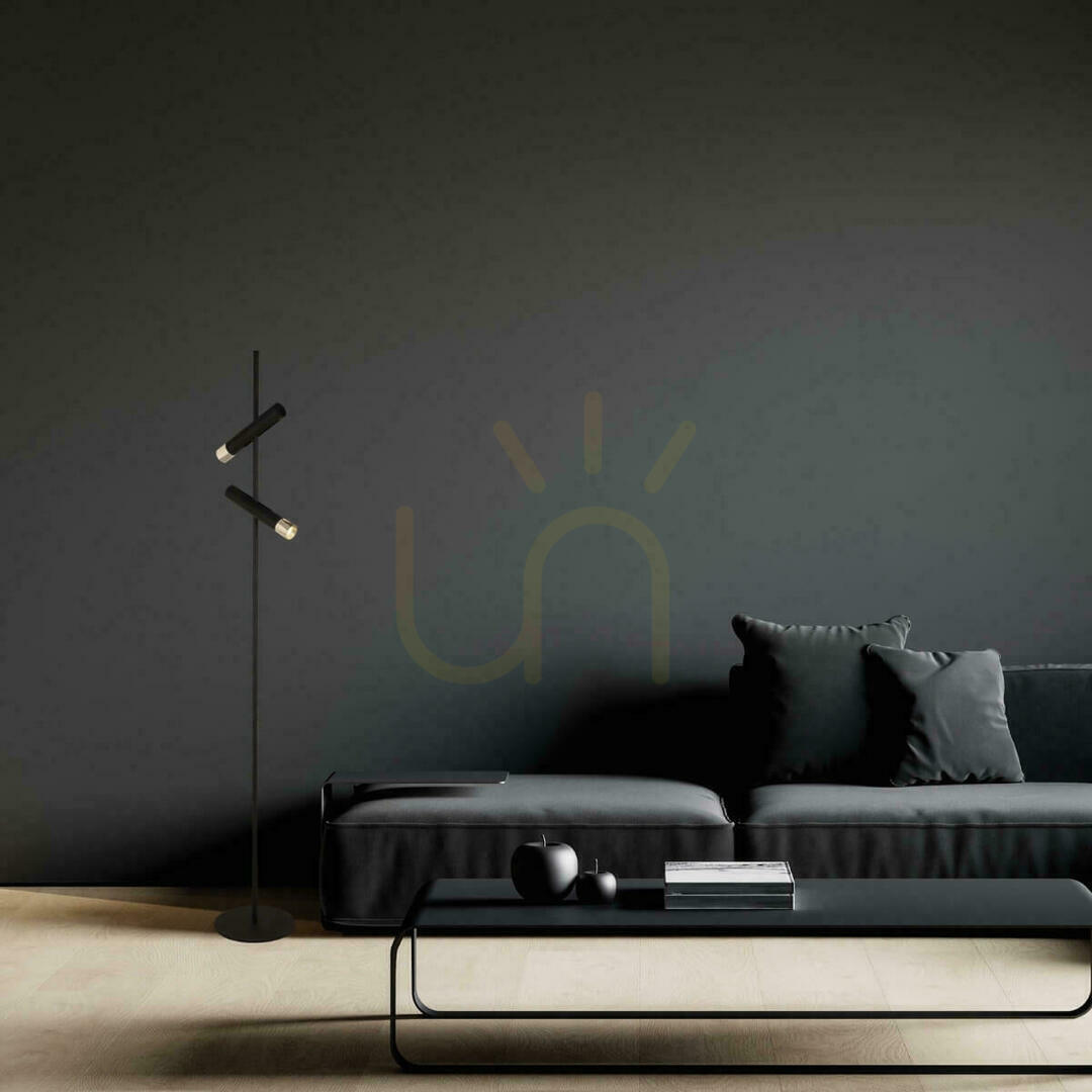 Floor Lamp 7W 3000k Metal Black Gold ZAMBELIS