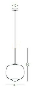 Zambelis Pendant Light G9 Smoked Glass Gold Matt 30 cm small 2