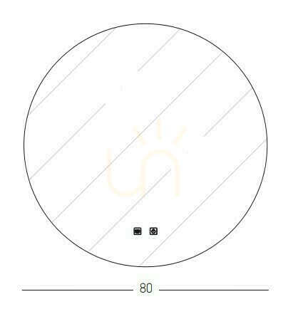 Check LED Mirror 36W 4000k Round ZAMBELIS