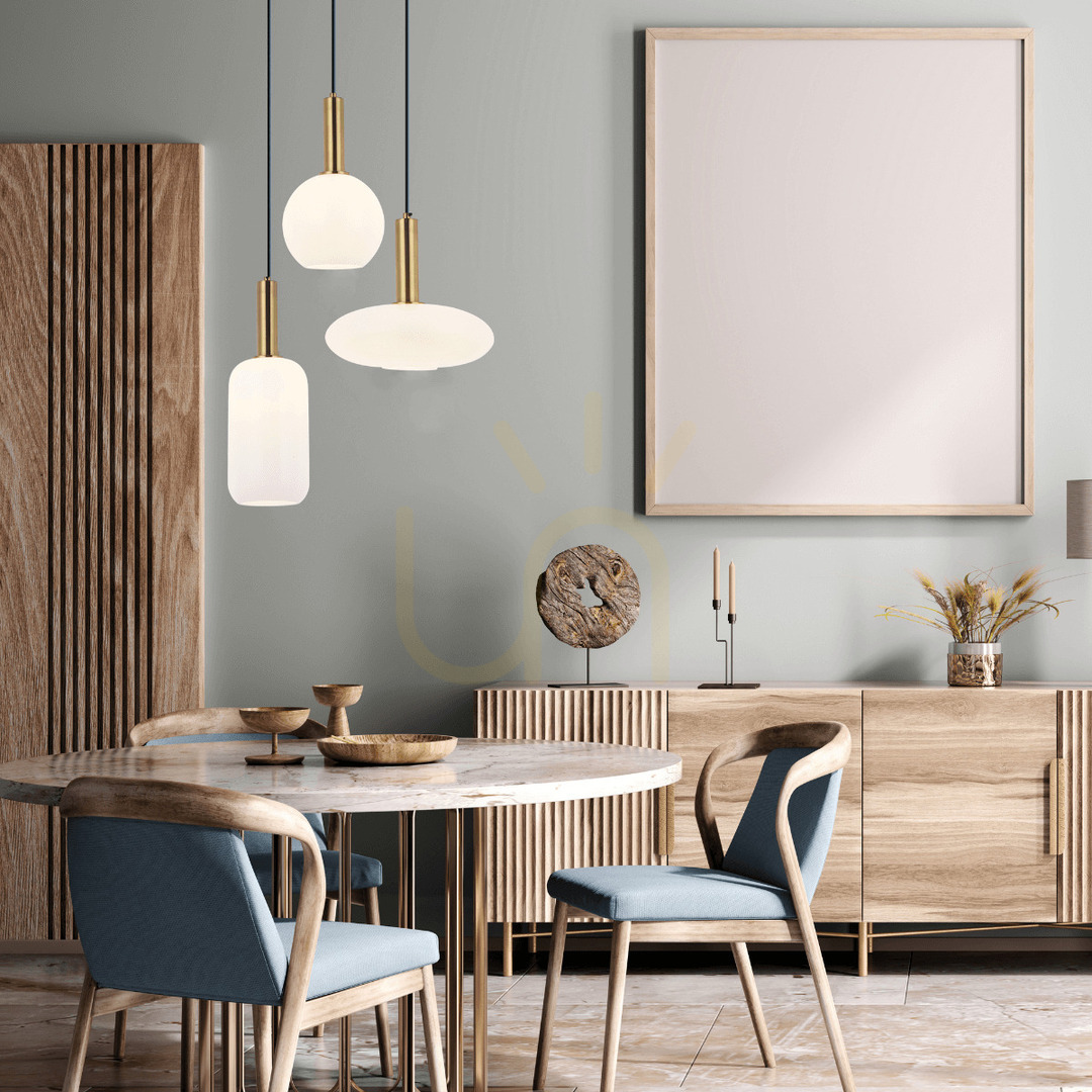 Pendelleuchte Zambelis Gold matt Opalglas E27 1x40W Ø15 cm