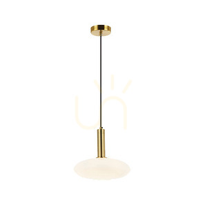 Zambelis 22072 pendant light, matt gold, opal glass, 1×E27, 30 cm small 1