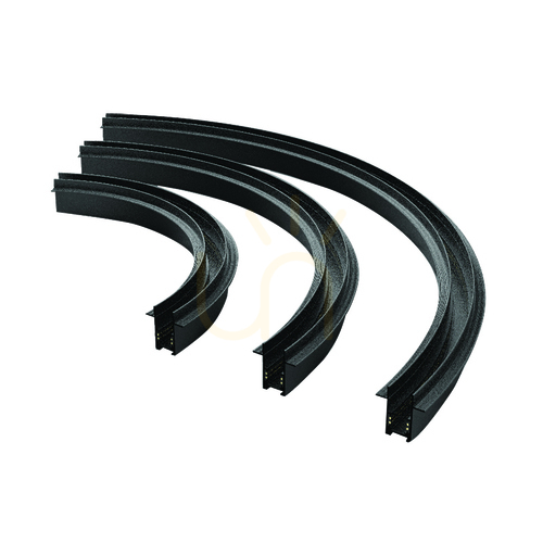 Check Trimless Curved Track D600mm Black ZAMBELIS