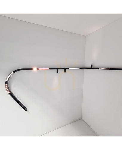 Check Magnetic LED Track Module Zambelis 22093 8W 3000K Sandy Black DALI 48V Curve 600 mm