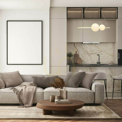 Check Zambelis LED Pendant Light Gold Matt Opal Glass 13W 3000K 62 cm