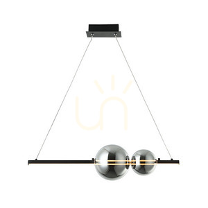 Pendant LED Light Zambelis 11W 3000K Black Matt Smoke Glass small 1