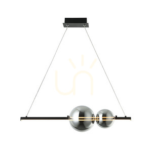 Pendant LED Light Zambelis 11W 3000K Black Matt Smoke Glass small 0
