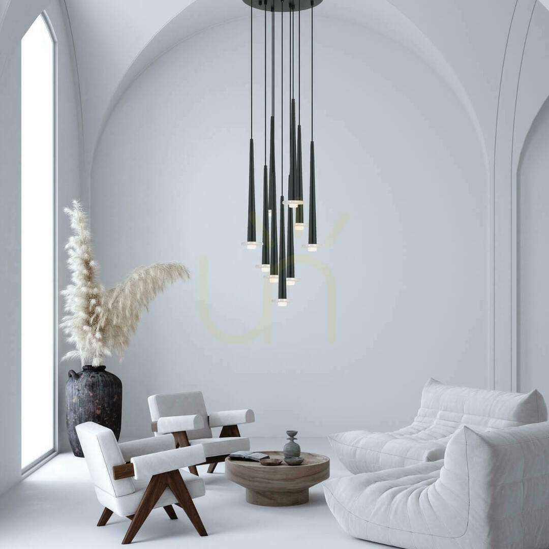 Zambelis LED Pendant Light 27W 3000K Black Marble Dimmable