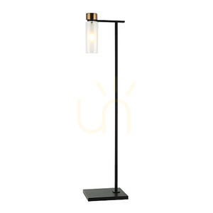 22136 floor lamp, sandy black / antique brass, two-layer glass, E14 max 8 W, 110 cm small 1