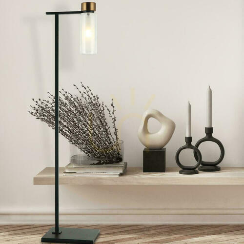 Check Floor Lamp E14 Sandy Black Antique Brass ZAMBELIS