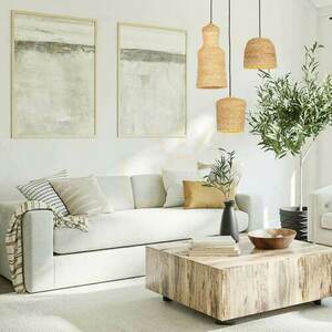 Zambelis Pendant Light Natural Braided Wheat Black 1xE27 18 cm small 0