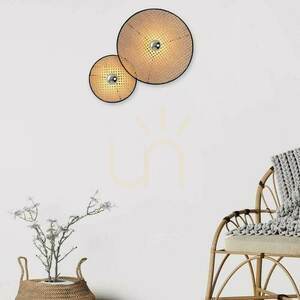 Zambelis Bush Wall Light Black/Natural Metal E27 ⌀40 cm 0 Zambelis Bush Wall Light Black/Natural Metal E27 ⌀40 cm small 0