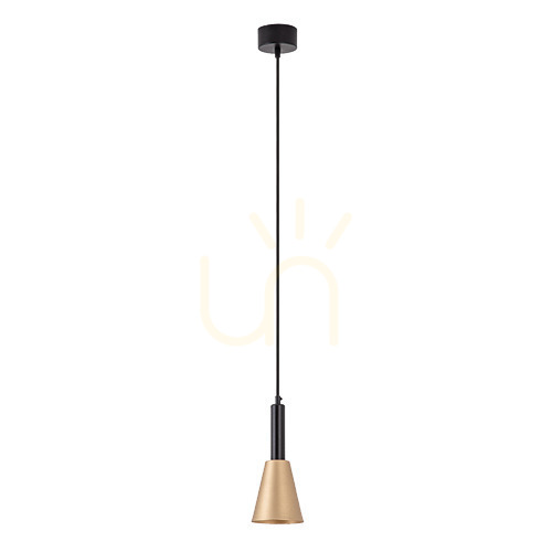 Check Zambelis LED Pendant Light 7W Sandy Black Gold Transparent Glass 3000K