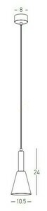 Zambelis LED Pendant Light 7W Sandy Black Painted Gold 3000K 10.5 cm small 2