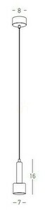 Zambelis LED Pendant Light 7W Sandy Black Gold Ø7 cm 3000K small 2