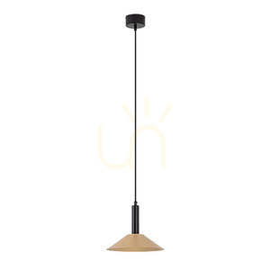 Zambelis 22182 LED pendant light, black and gold, 7 W, 3000 K, Ø22.5 cm small 1