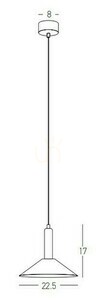 Zambelis LED Pendant Light 7W Sandy Black 3000K Metal Ø22.5 cm small 2