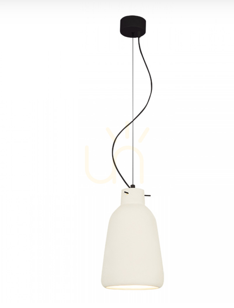 Zambelis White Matte Clay Pendant Light E27 13 cm