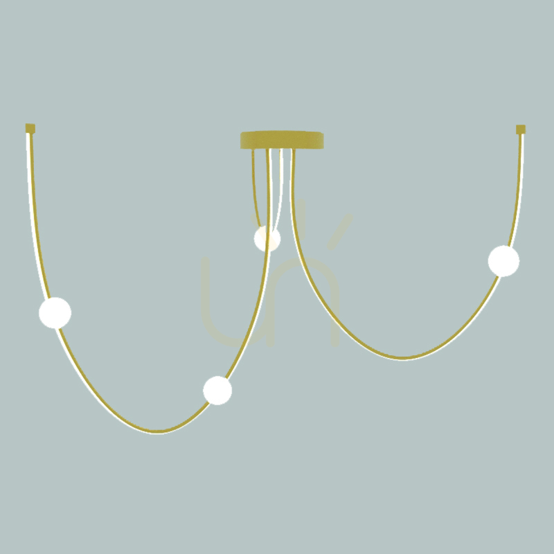 Zambelis LED Ceiling Light 42W 3000K Gold Matt Aluminum