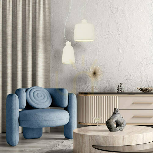 Check Zambelis White Clay Pendant Light E27 18 cm
