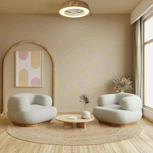 Check Zambelis Ceiling Light White Hemp Rope LED 33W 57cm Dimmable Triac 3000K-4000K-6000K